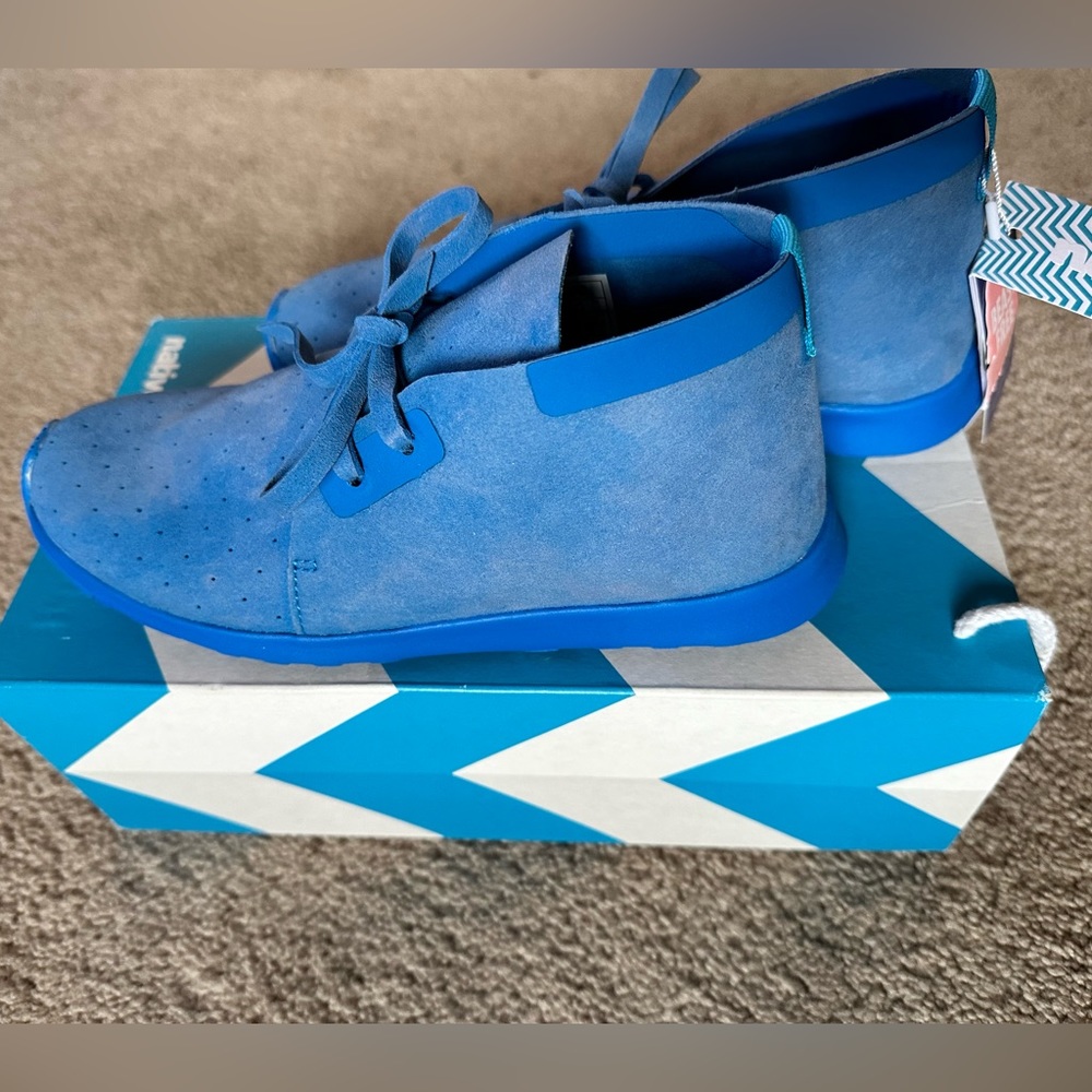 Native kids Apollo Chukka shoes size 4 boys (6 girls), Barracuda Blue, BN in box